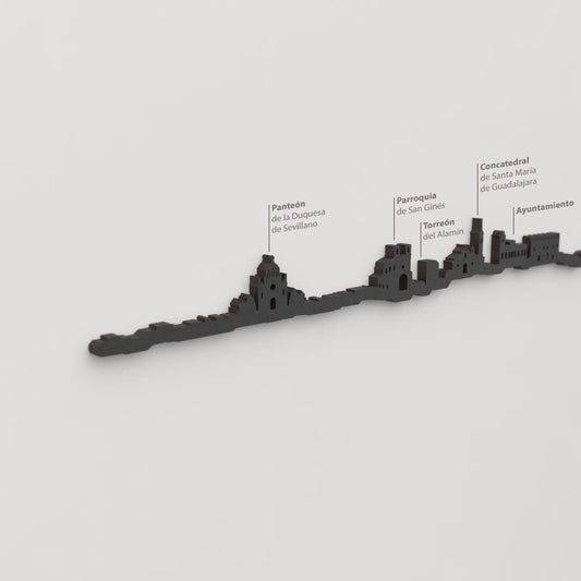 Skyline Guadalajara – detalle del Panteón de la Duquesa de Sevillano en madera negra.