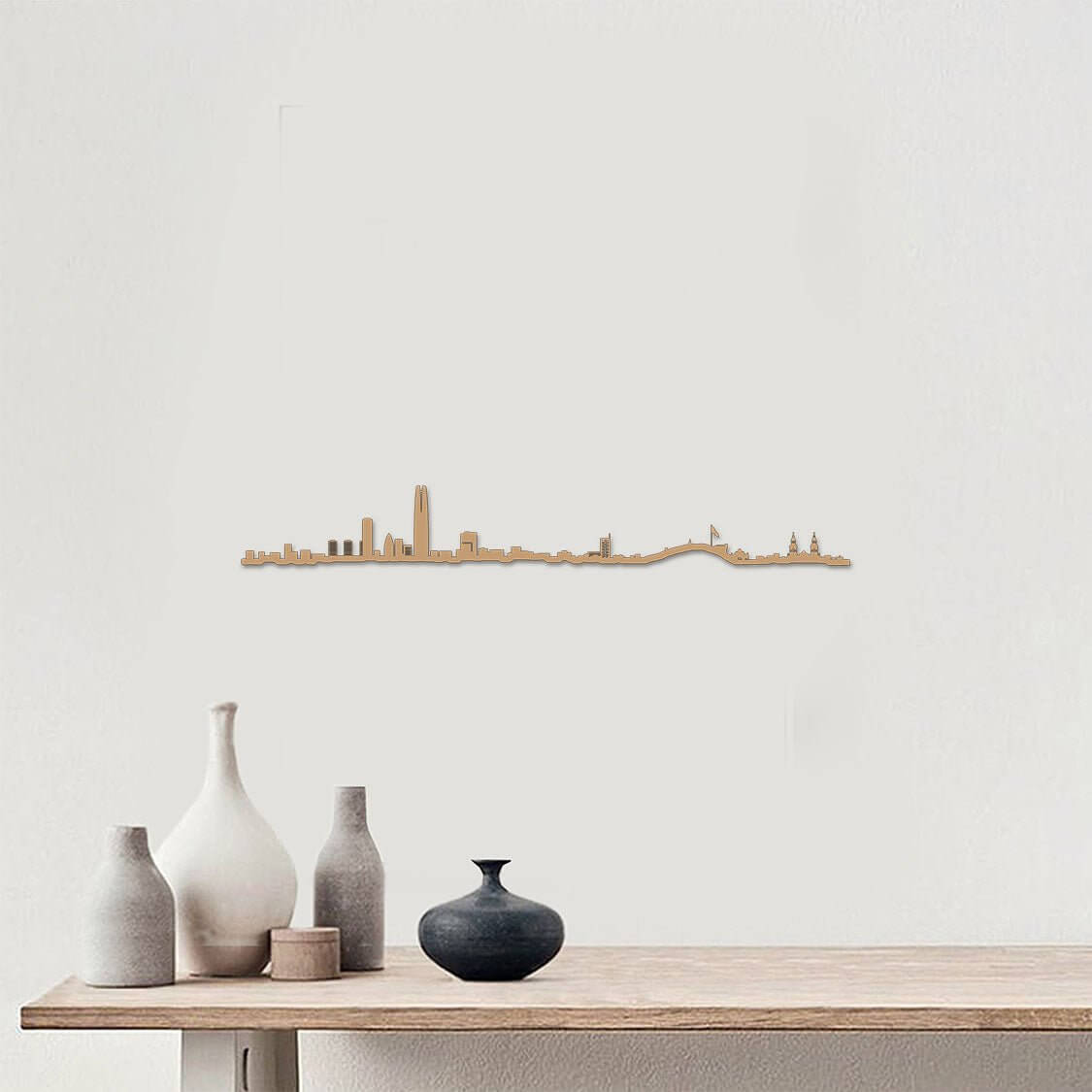 Skyline Santiago de Chile skyline in wood - Skylinecity