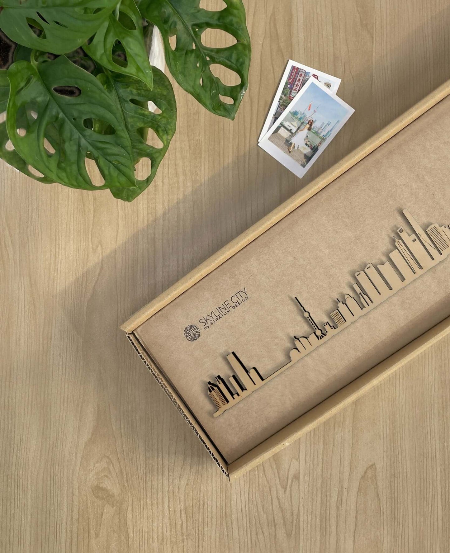 Skyline Shanghái skyline in wood - Skylinecity