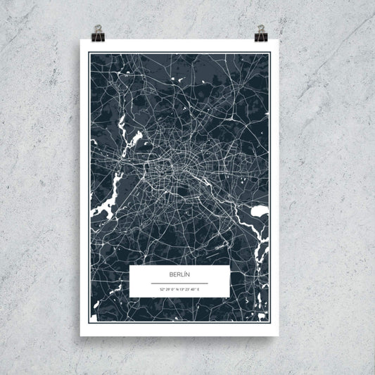 City Maps Berlín skyline in wood - Skylinecity