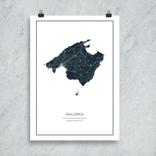 City Maps Mallorca skyline in wood - Skylinecity