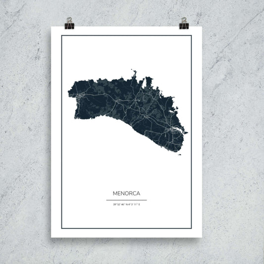 City Maps Menorca skyline in wood - Skylinecity