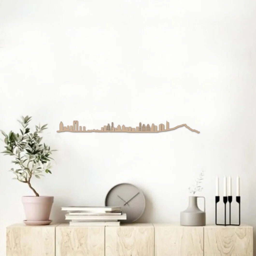 Skyline Benidorm skyline in wood - Skylinecity