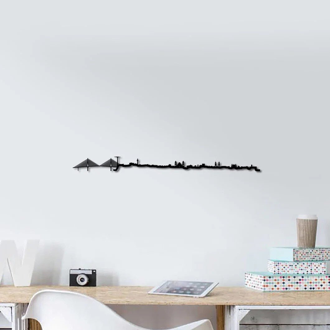 Skyline Cádiz skyline in wood - Skylinecity