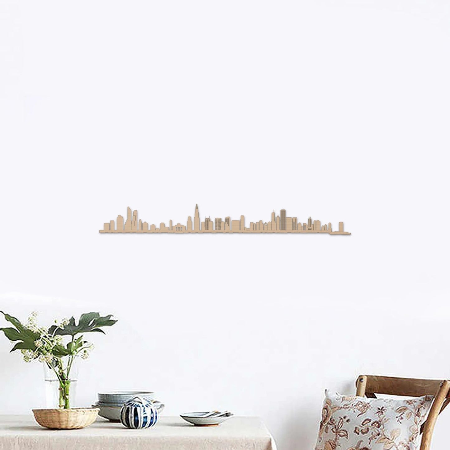 Skyline Chicago skyline in wood - Skylinecity