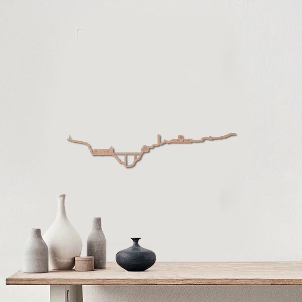 Skyline Cuenca skyline in wood - Skylinecity