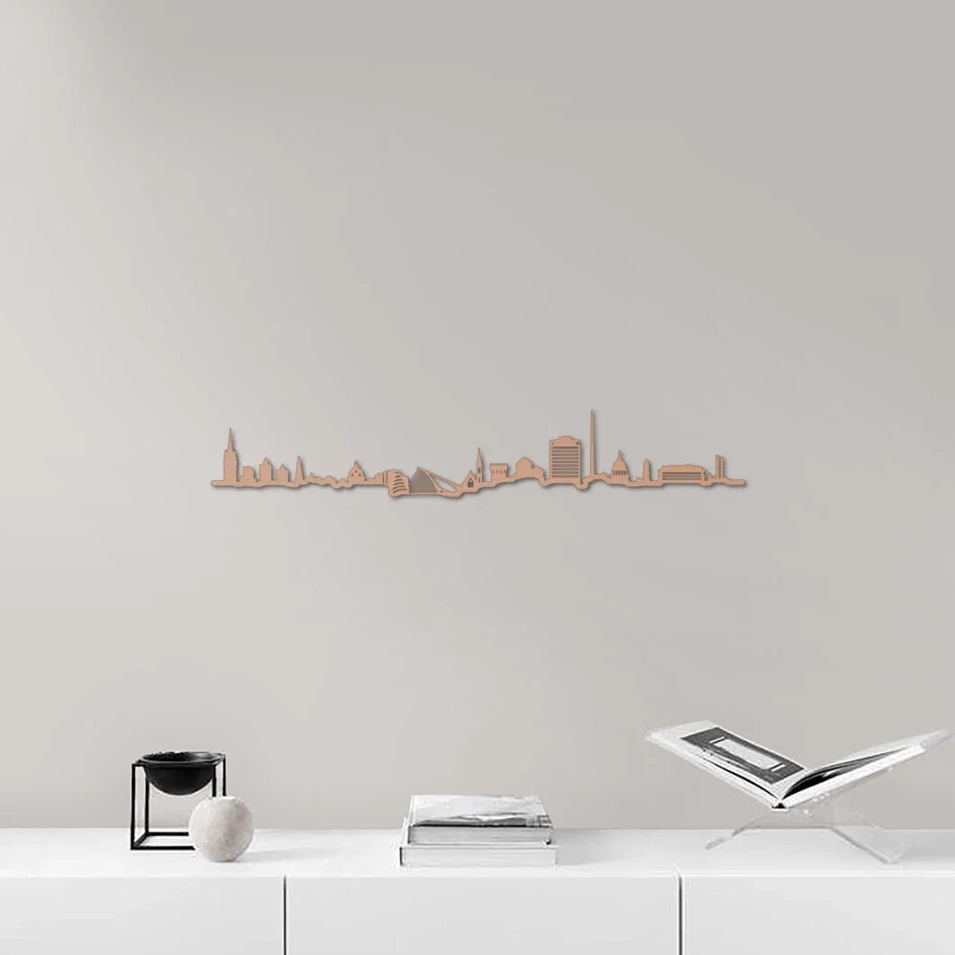 Skyline Dublín skyline in wood - Skylinecity
