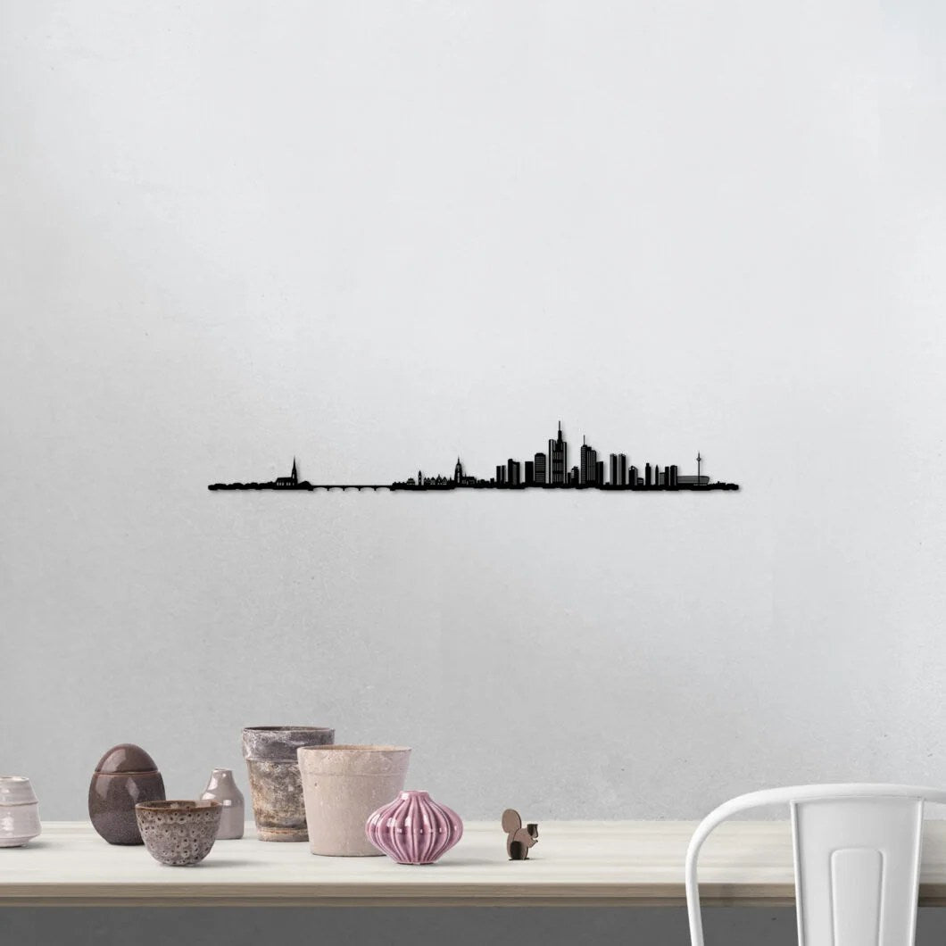 Skyline Frankfurt skyline in wood - Skylinecity