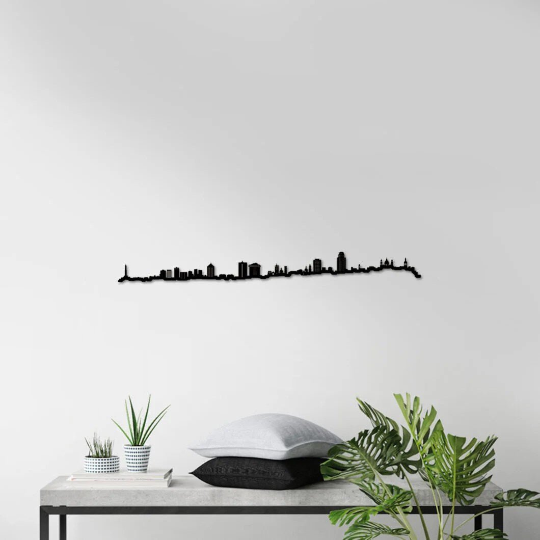 Skyline Génova skyline in wood - Skylinecity