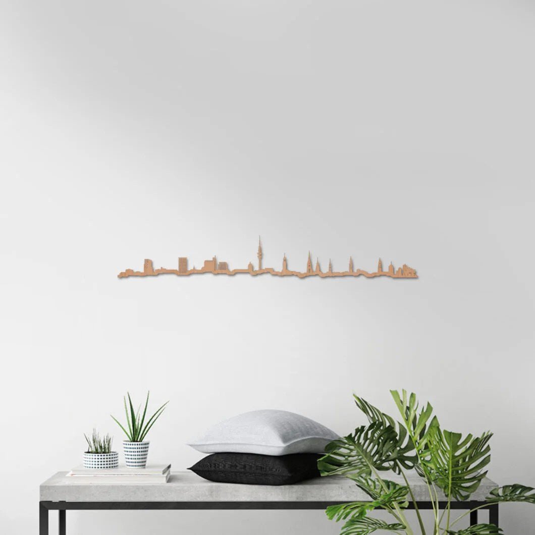 Skyline Hamburgo skyline in wood - Skylinecity