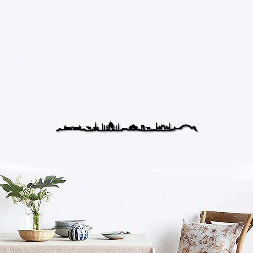 Skyline India skyline in wood - Skylinecity