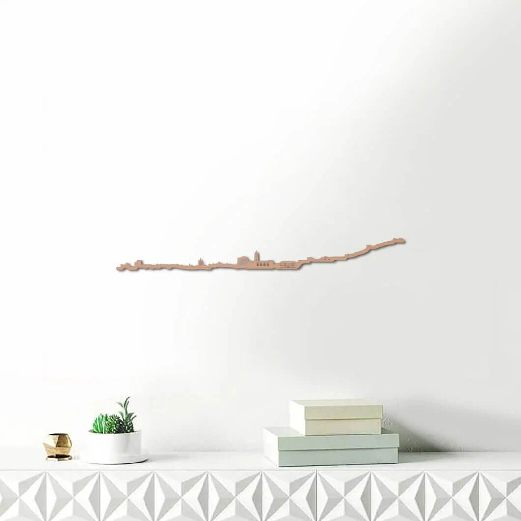 Skyline Málaga skyline in wood - Skylinecity