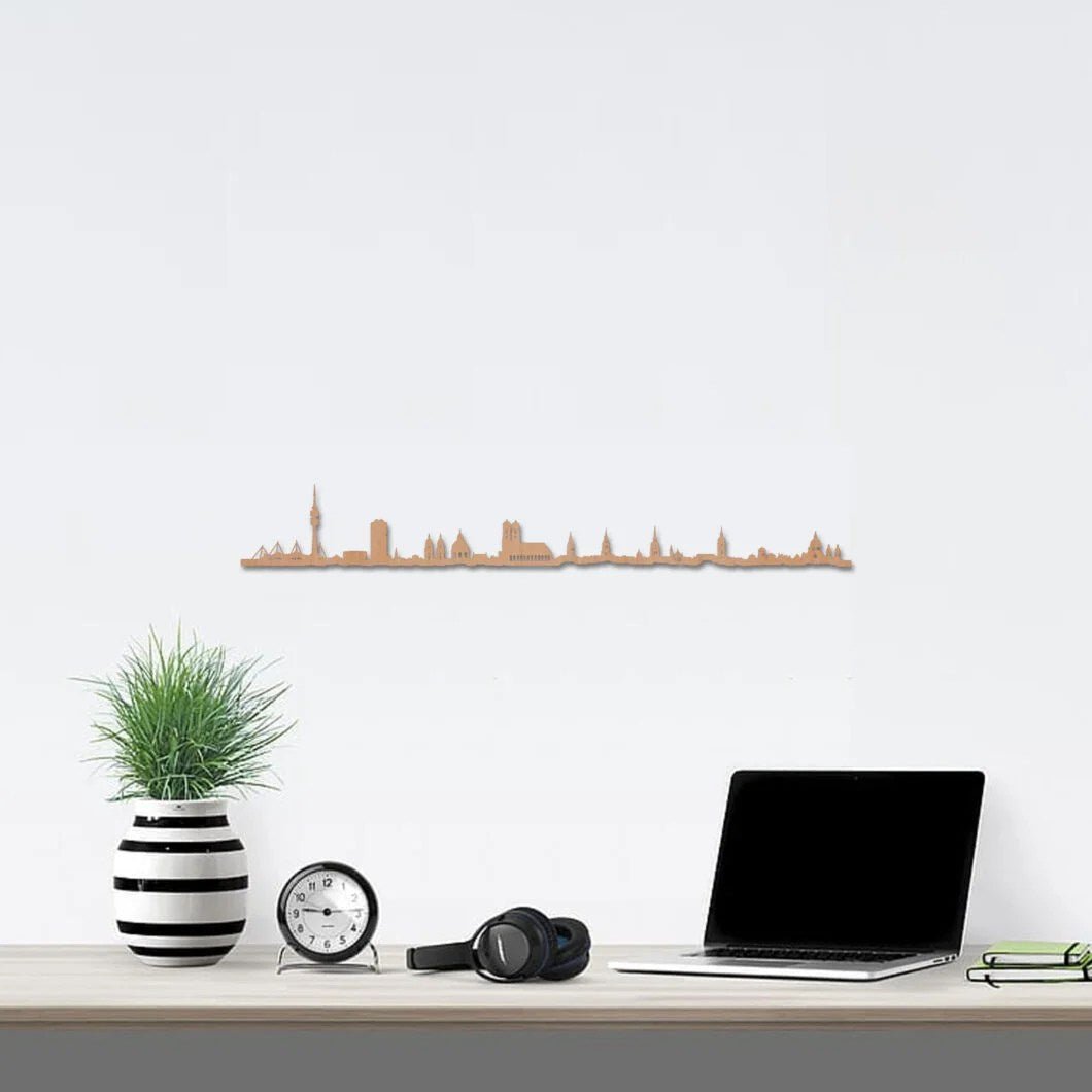 Skyline Múnich skyline in wood - Skylinecity