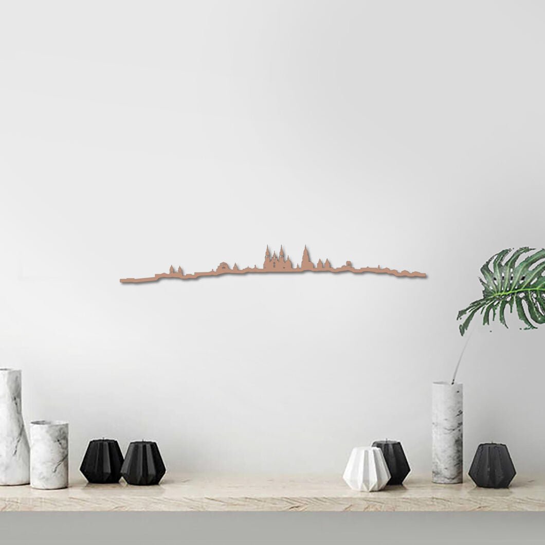 Skyline Santiago de Compostela skyline in wood - Skylinecity