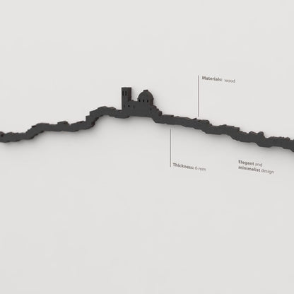 Decoración de pared con la silueta del skyline de Altea color negro.