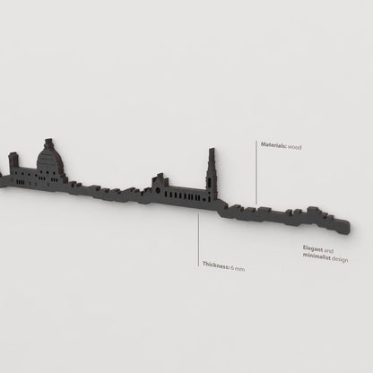 Vista del acabado natural en la silueta de Florencia, con edificios históricos.