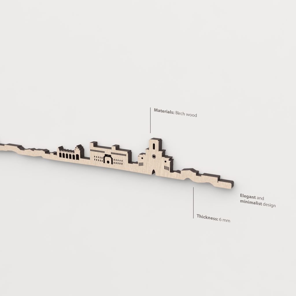 Vetado de la madera natural en el skyline Albacete.