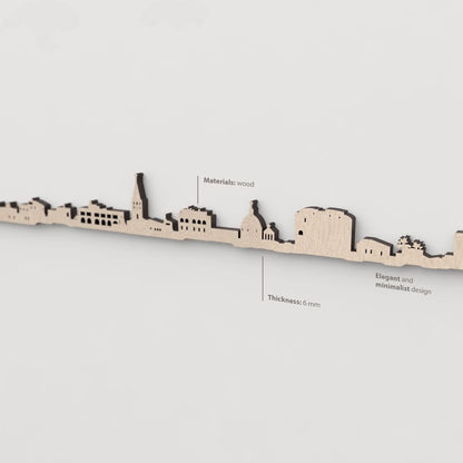 Vetado de la madera natural en el skyline Alghero.