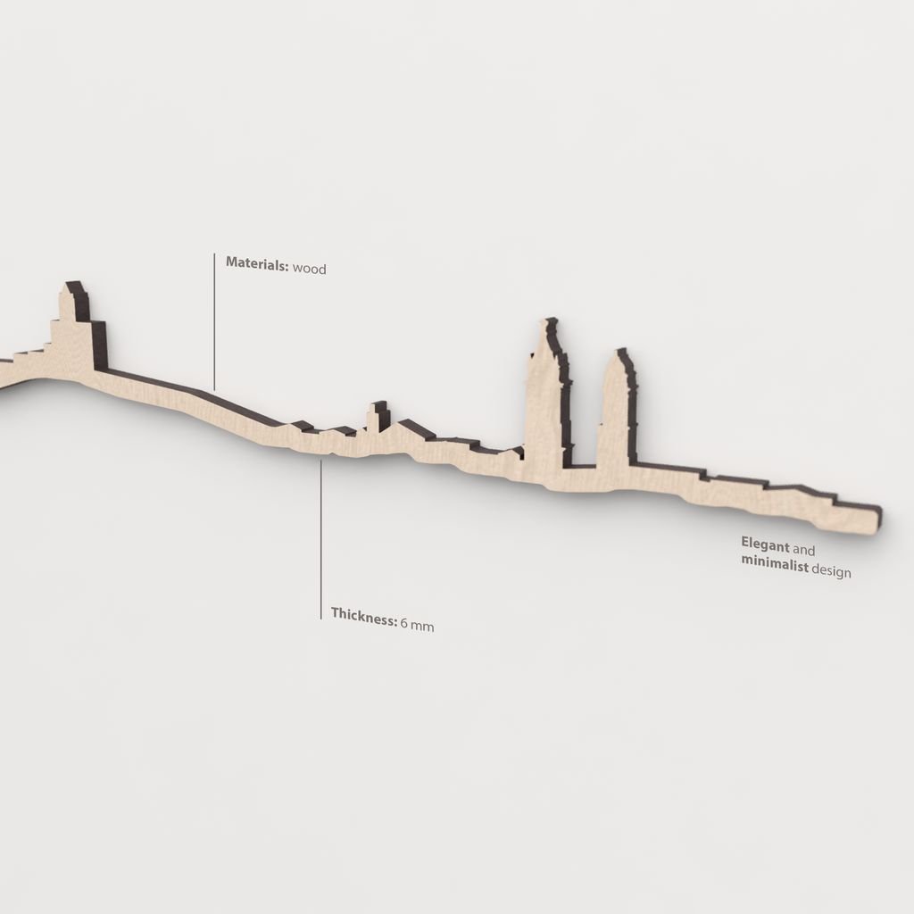 Textura y veta de la madera natural del skyline de Antequera.