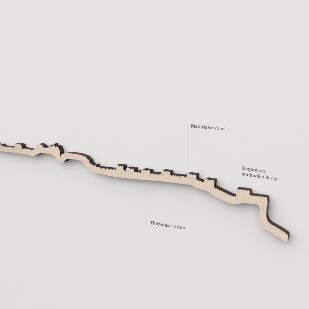 Vetado de la madera natural en el skyline Ávila.