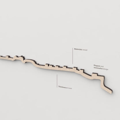 Vetado de la madera natural en el skyline Ávila.