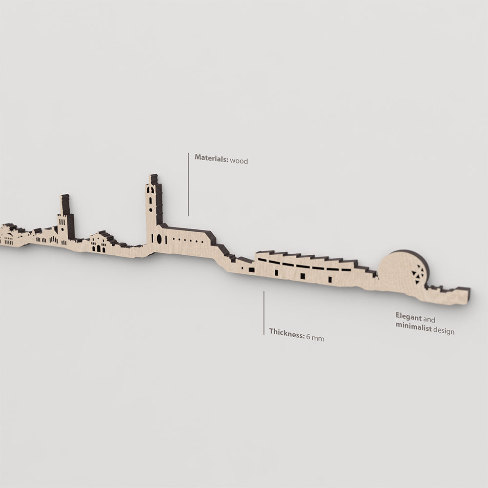 Vetado de la madera natural en el skyline Badalona.