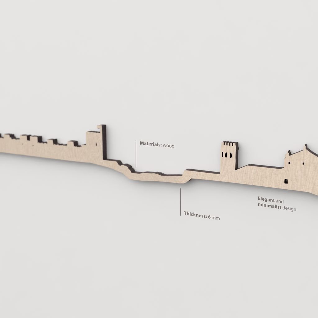 Vetado de la madera natural en el skyline Banos de la Encina.