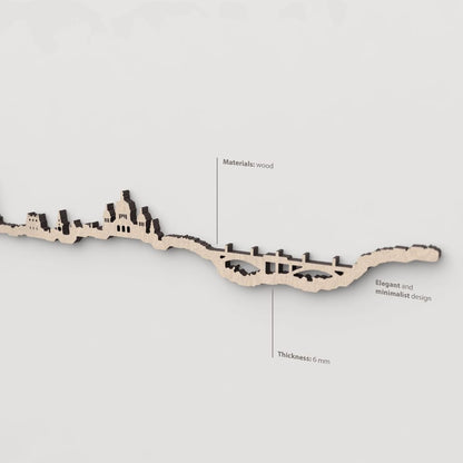 Textura y veta de la madera natural del skyline de Berna.