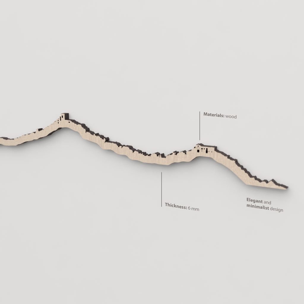 Vetado de la madera natural en el skyline Blanes.