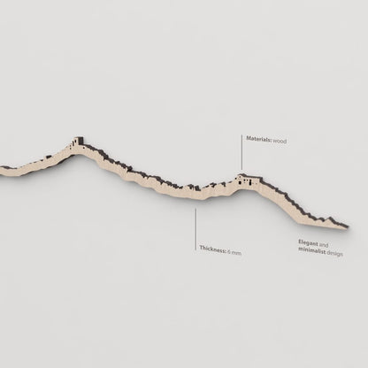 Vetado de la madera natural en el skyline Blanes.