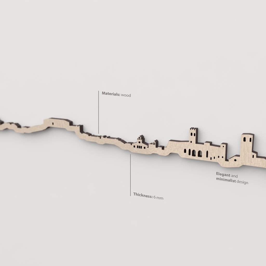 Textura y veta de la madera natural del skyline Brihuega.