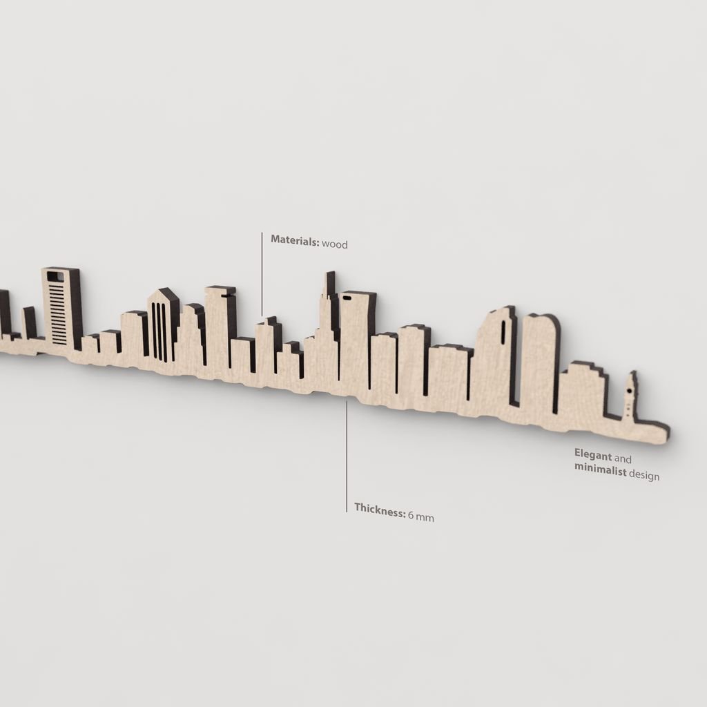 Textura y veta de la madera natural del skyline Buenos Aires.