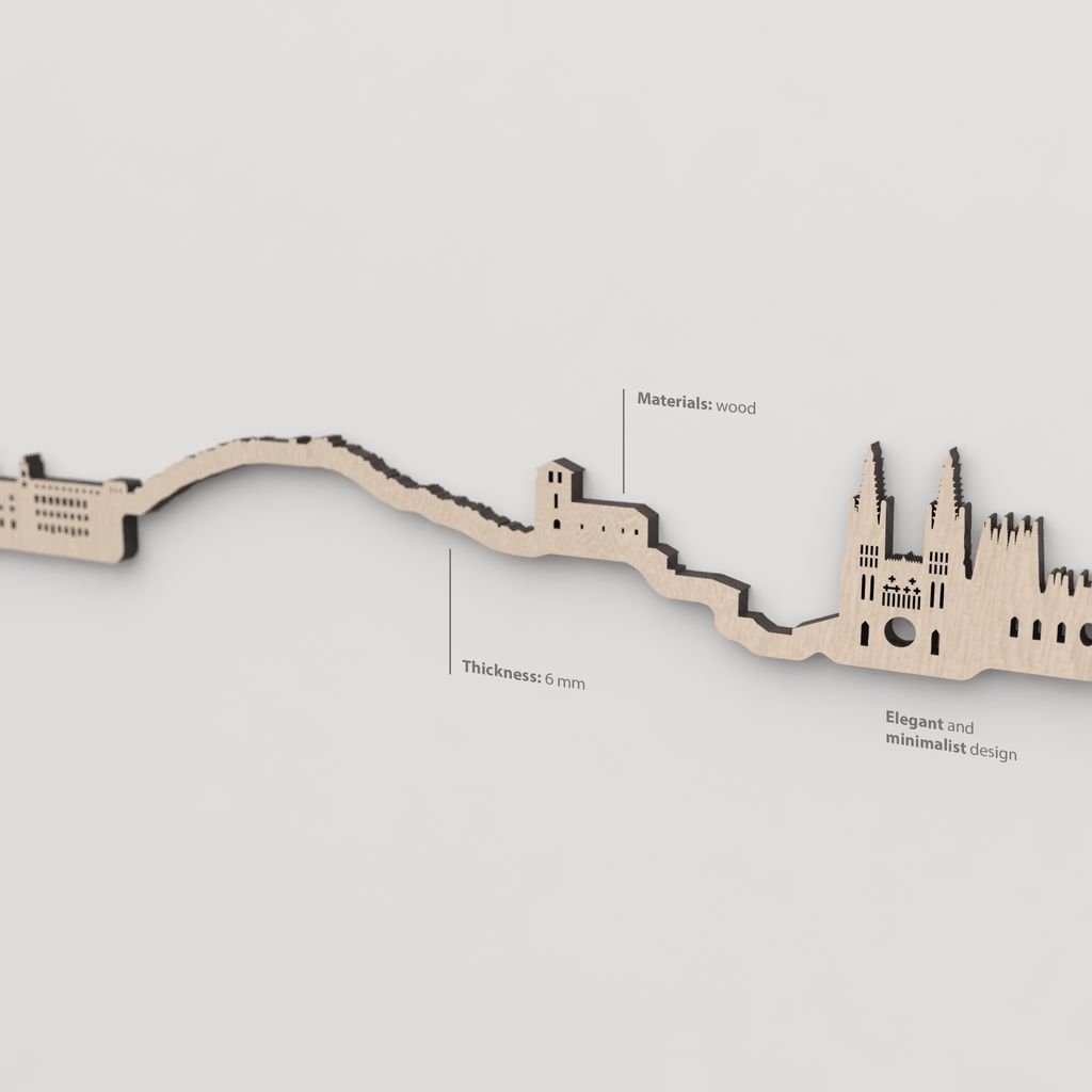 Vetado de la madera natural en el skyline Burgos.