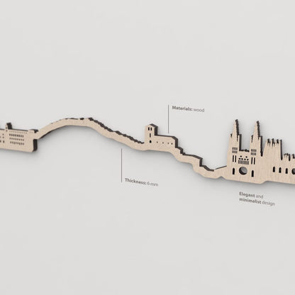 Vetado de la madera natural en el skyline Burgos.