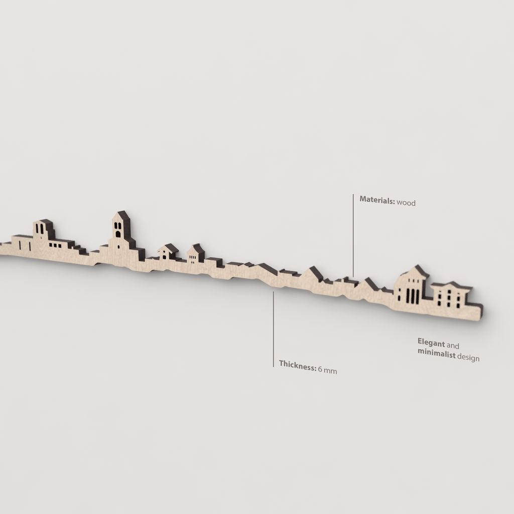 Textura y veta de la madera natural del skyline Camprodon.