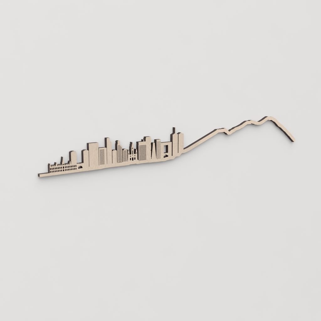 Textura y veta de la madera natural del skyline Caracas.