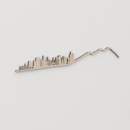 Textura y veta de la madera natural del skyline Caracas.