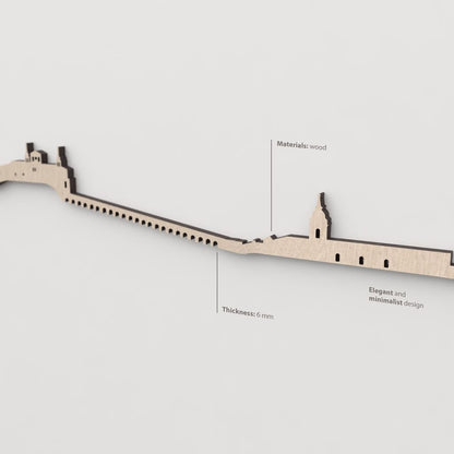 Textura y veta de la madera natural del skyline Cascante.