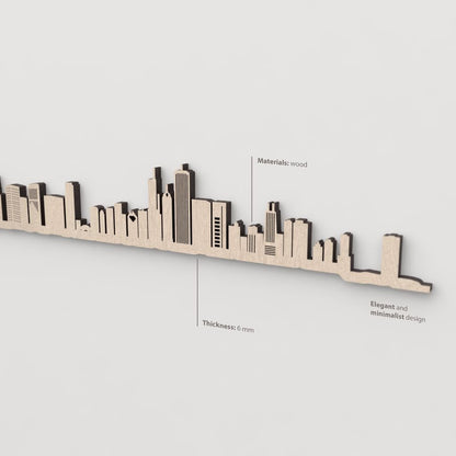 Textura y veta de la madera natural del skyline Chicago.