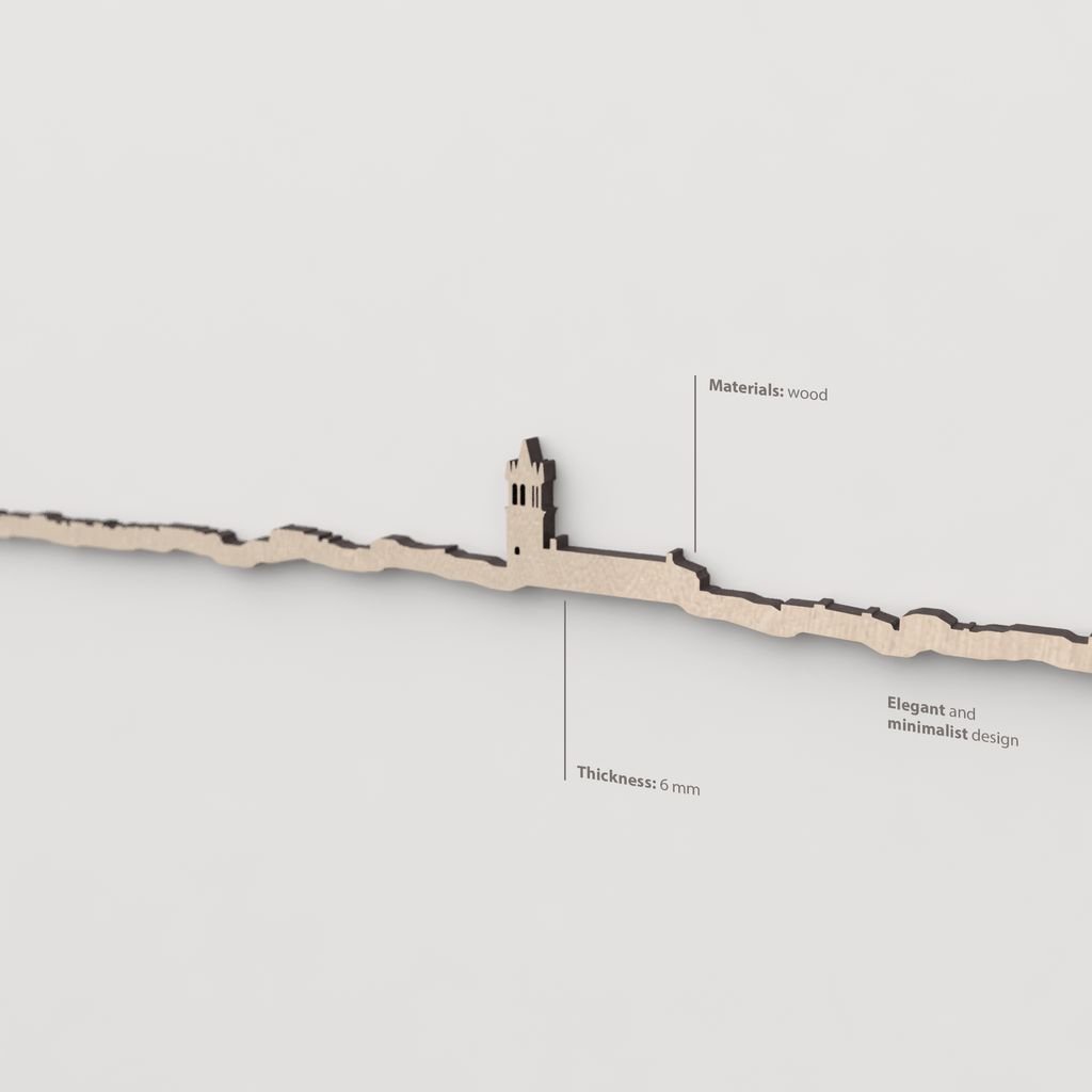 Textura y veta de la madera natural del skyline Colmenar Viejo.