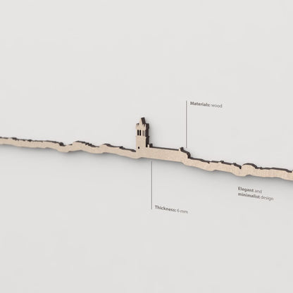 Textura y veta de la madera natural del skyline Colmenar Viejo.