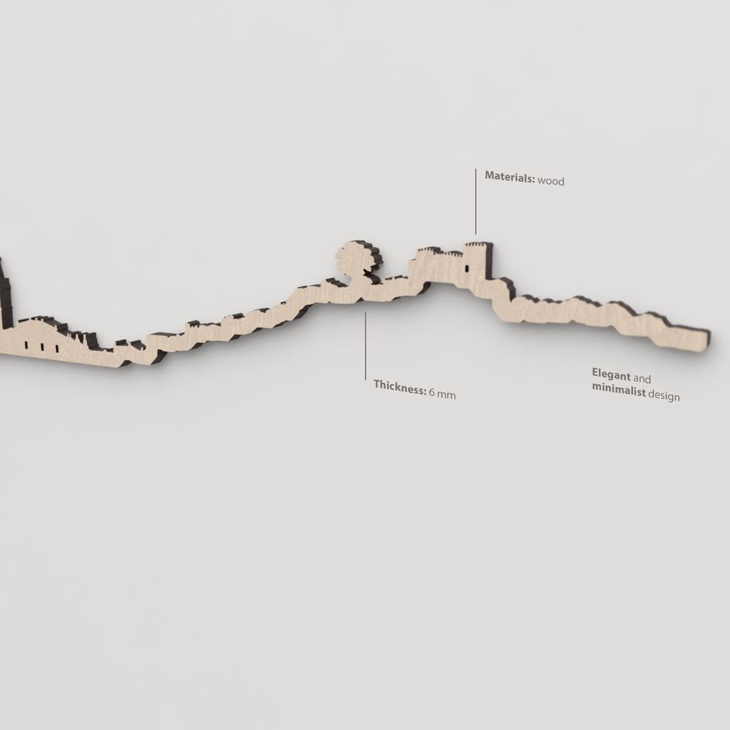 Vetado de la madera natural en el skyline Cortegana.