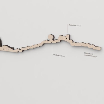 Vetado de la madera natural en el skyline Cortegana.