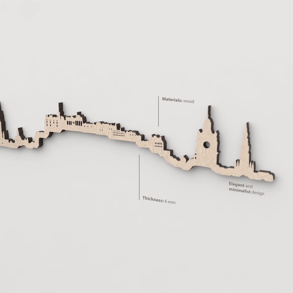 Vetado de la madera natural en el skyline Edimburgo.