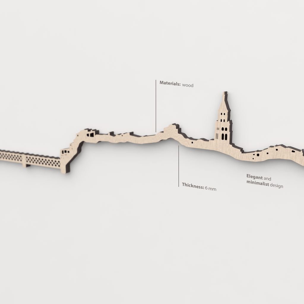 Vetado de la madera natural en el skyline Fraga.