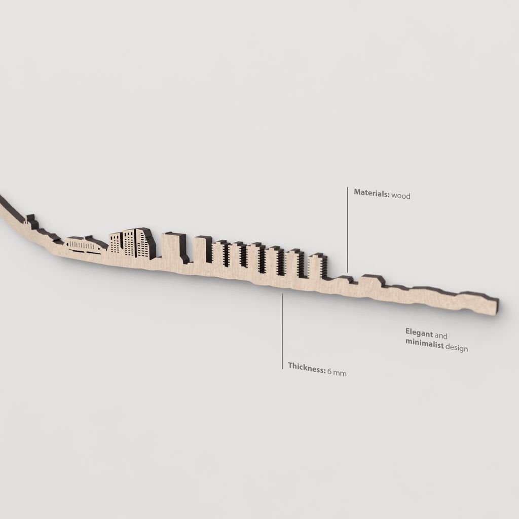 Textura y veta de la madera natural del skyline de Gibraltar.