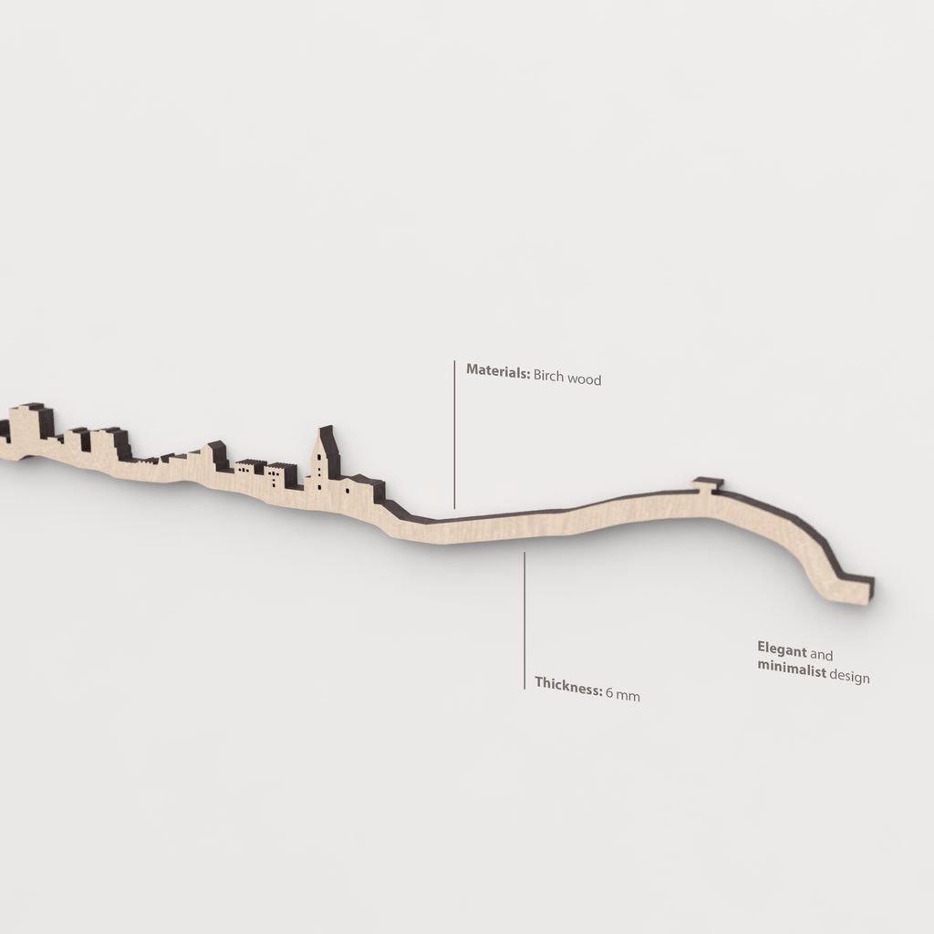 Vetado de la madera natural en el skyline Gijón-Xixón.