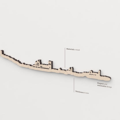Textura y veta de la madera de abedul natural del skyline Granada.
