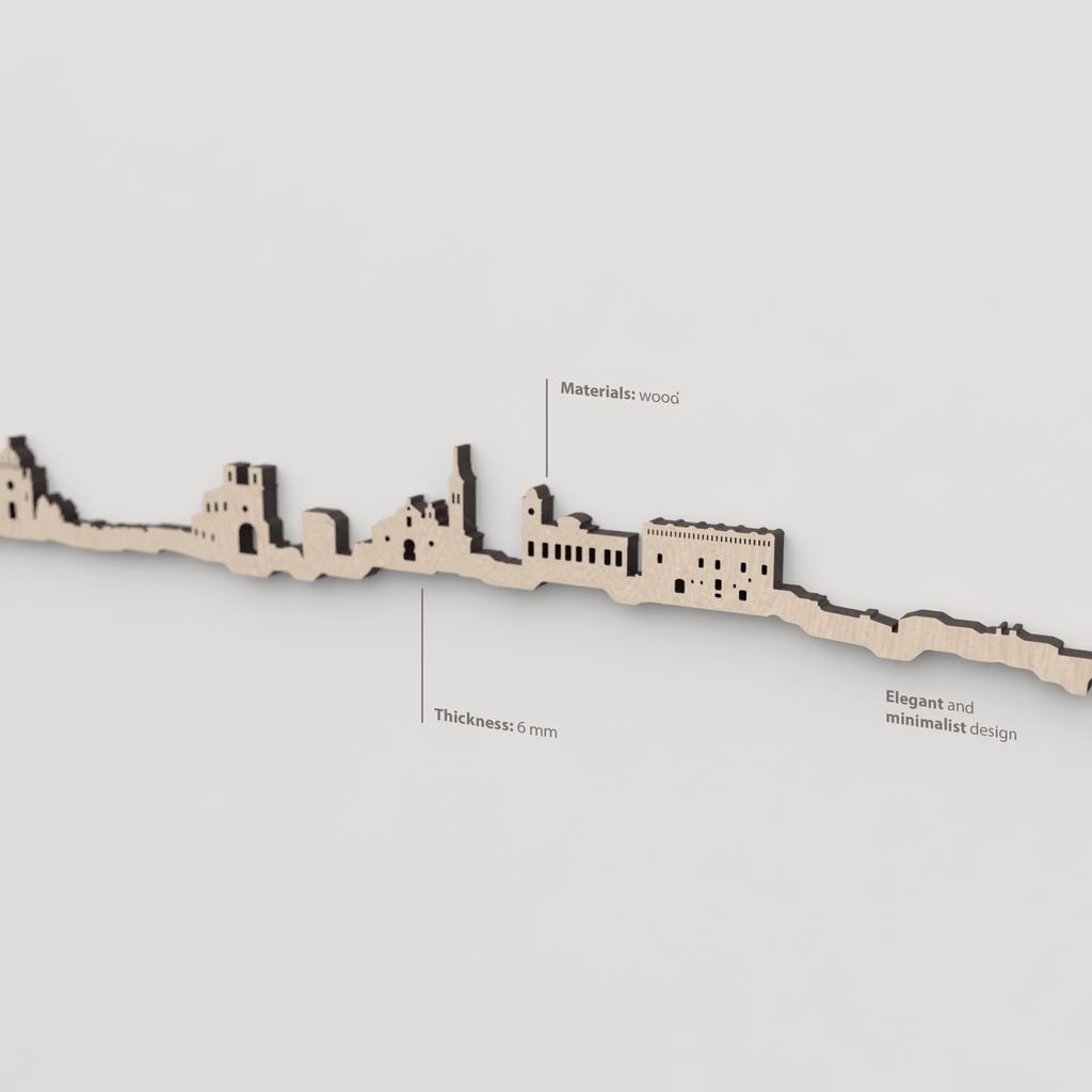 Vetado de la madera natural en el skyline Guadalajara.