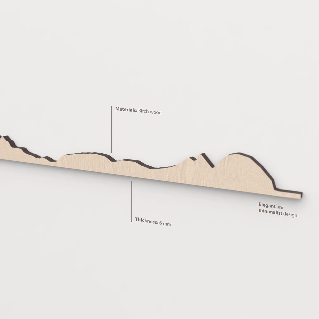 Vetado de la madera natural en el skyline Islas Cíes.